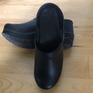Dansko Black Leather Clogs